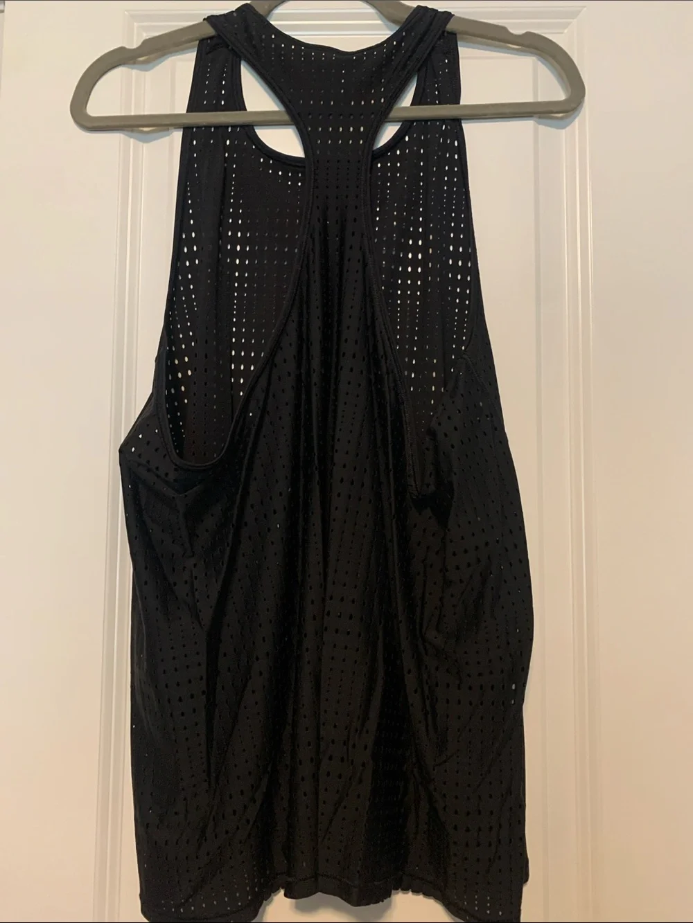 Athleta Black Perforated Racerback Training Tank, Sz XL, Good Condition - Picture 4 of 4
